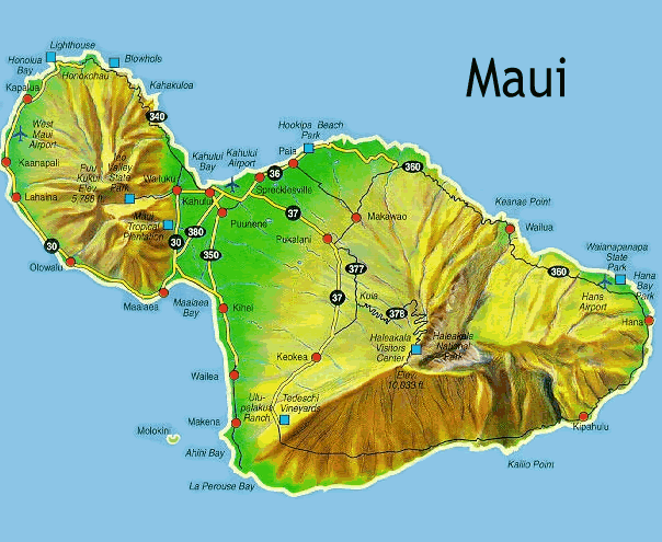 hawaii maps of islands. Hawaiian Islands at 727.2