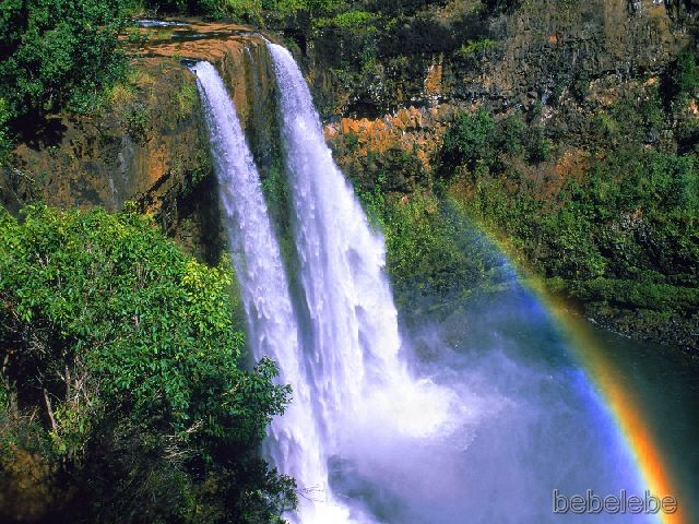 Wailua Falls is the must-see waterfall to visit on the garden island of 